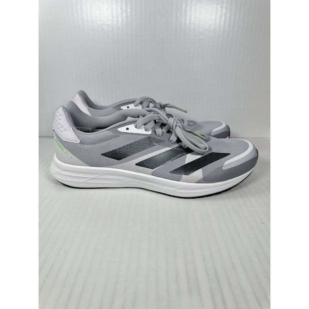 Size 10 Mens adidas Adizero RC 4 Halo Silver Black Shoes Sneaker GX6667 NEW